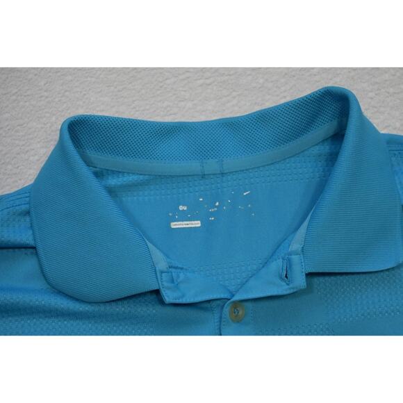 Nike Golf Polo Dri Fit Tour Performance Blue Athletic Golf Shirt Mens Sz XL - Picture 7 of 8